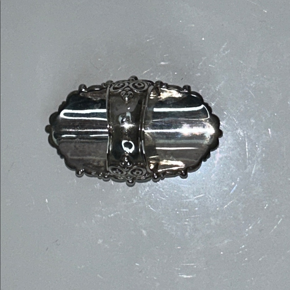 NWOT Sterling Silver Abalone Statement Ring By Designer Samuel B. Boho Casual - Picture 5 of 8
